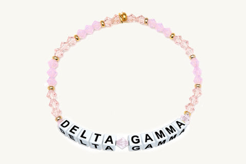 Delta Gamma Beaded Sorority Name Bracelet