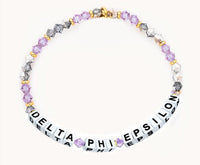 Delta Phi Epsilon Beaded Sorority Name Bracelet