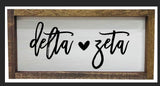 Delta Zeta Wooden Sign