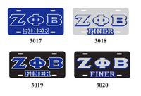 Zeta Phi Beta Finer License Plate