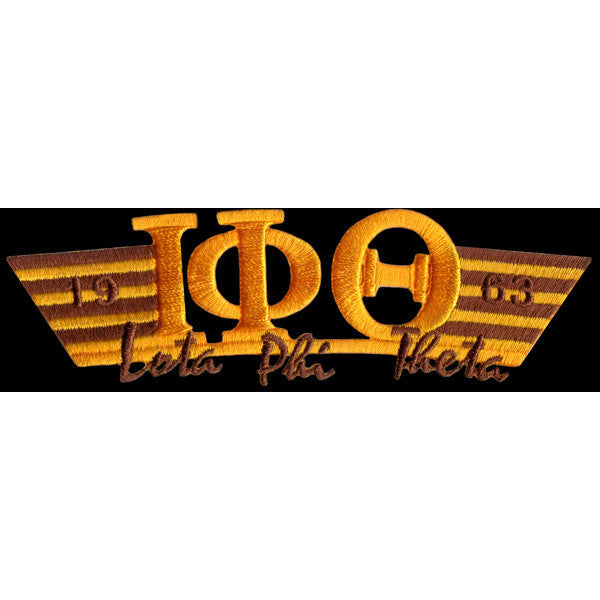 Iota Phi Theta Wing Style Embroidery Patch Gold