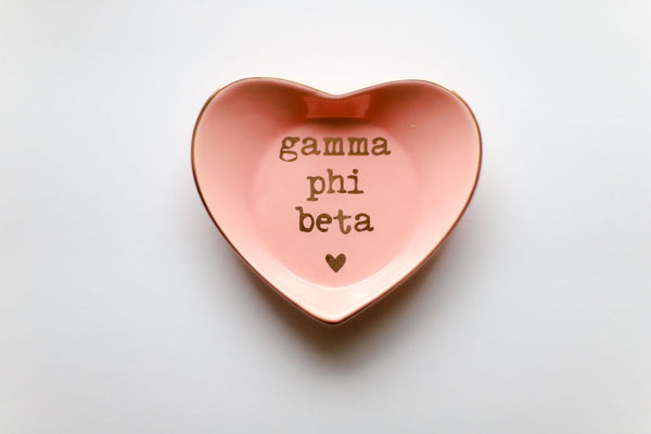 Gamma Phi Beta Heart Ring Dish