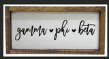 Gamma Phi Beta Wooden Sign