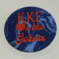 Kappa Kappa Gamma "Hearts the Gators" Retro Game Day Embroidered Button