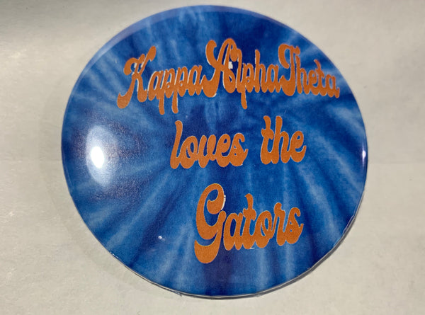 Kappa Alpha Theta Tie Dye Printed Button