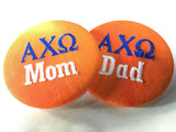 Alpha Chi Omega Mom/Dad Embroidered Button