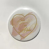 Zeta Tau Alpha Printed Button Watercolor Collection