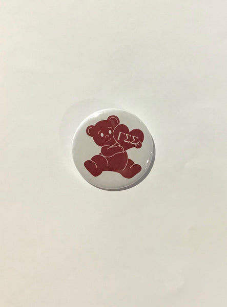 Gamma Sigma Sigma 1" Bear Mascot Button