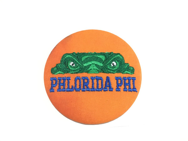 Alpha Epsilon Phi Gator Eyes Embroidered Button