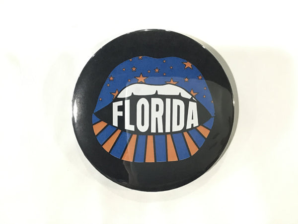 Florida Lip Printed Button