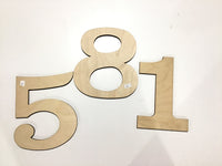8” Wood Number