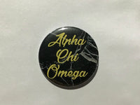 Alpha Chi Omega Marble 2.25" Printed Button