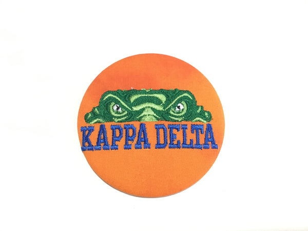 Kappa Delta Gator Eyes Embroidered Button