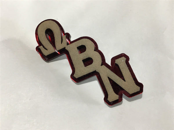 Omega Beta Nu Acrylic Pin