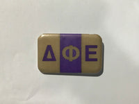 Delta Phi Epsilon Rectangle Shaped Button - Discontinued