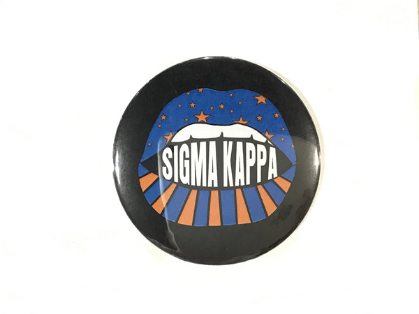 Sigma Kappa Lip Printed Button