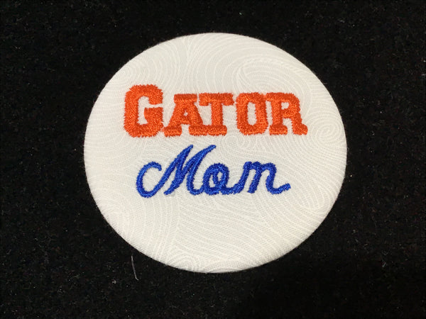 Gator Mom Game Day Embroidered Button