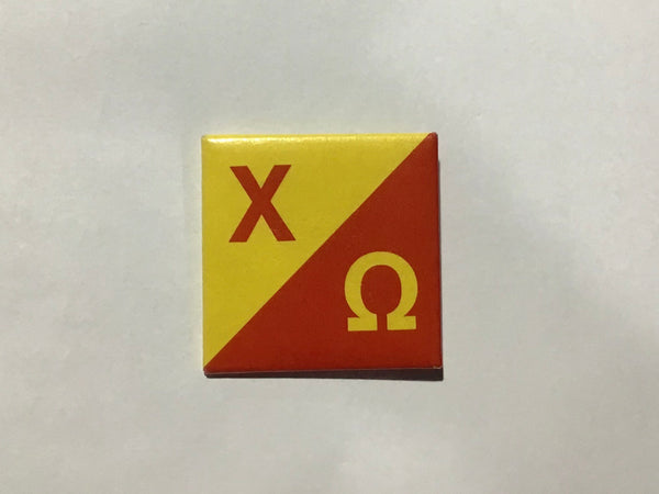 Chi Omega Square 2.25" Button