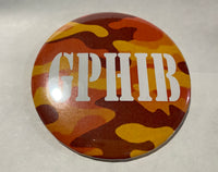 Gamma Phi Beta Orange Camo Printed Button