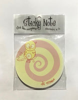 Chi Omega Round Sticky Notes