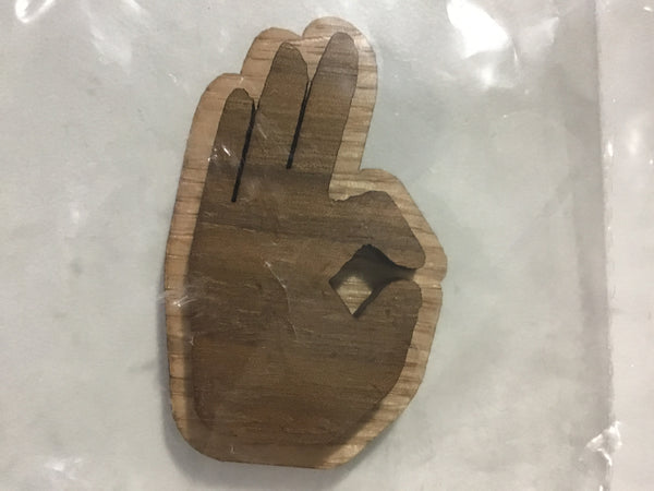 Kappa Hand Oak-Backed Symbol