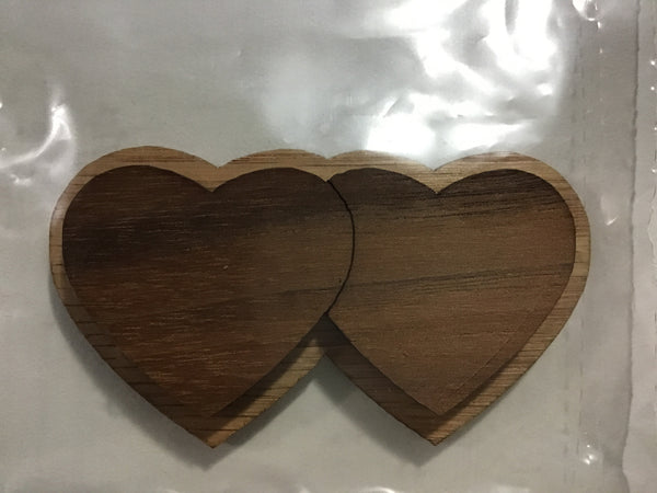 Double Heart Oak-Backed Symbol
