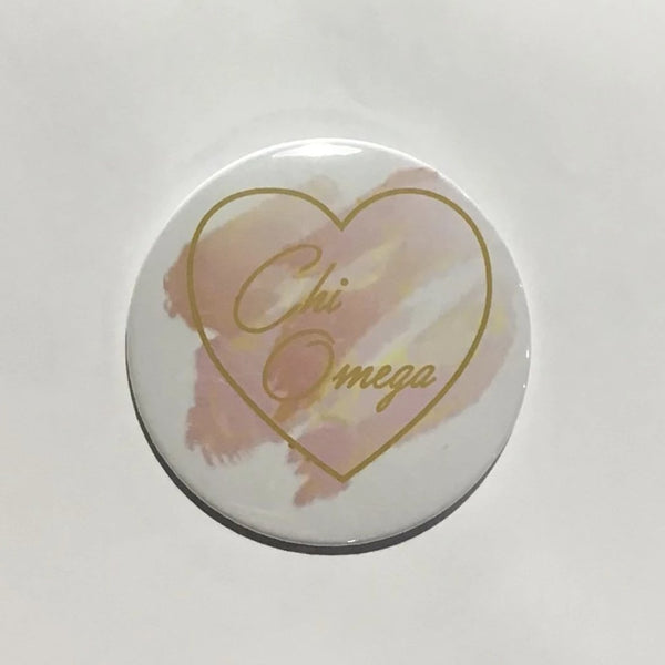 Chi Omega Printed Button Watercolor Collection