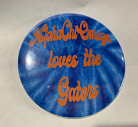 Alpha Chi Omega Tie Dye Printed Button