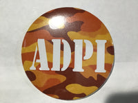 Alpha Delta Pi Orange Camo Printed Button