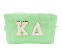 Kappa Delta Waffle Make-Up Bag with Chenille Letters