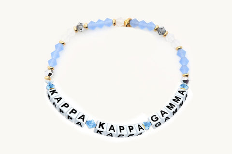 Kappa Kappa Gamma Beaded Sorority Name Bracelet
