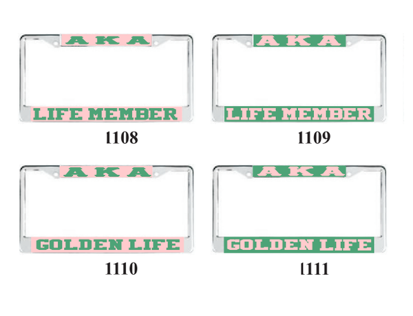 Alpha Kappa Alpha - Golden Life / Life Member License Frame