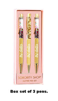 Phi Mu Confetti Pen Set