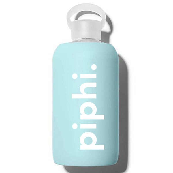 Pi Beta Phi Glass Silicone Sleeve Water Bottle