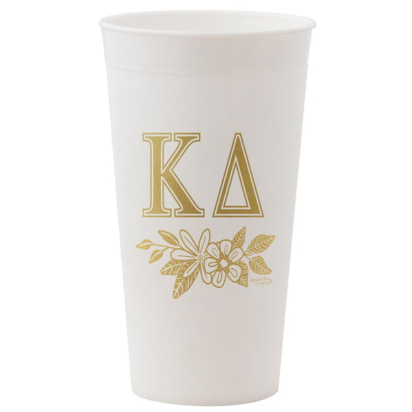 Kappa Delta White and Gold Cup