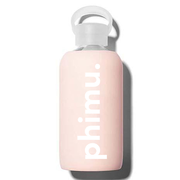 Phi Mu Glass Silicone Sleeve Water Bottle