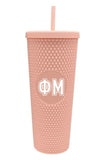 Phi Mu Studded Tumbler