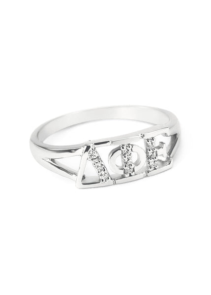 Delta Phi Epsilon Sterling Silver Ring