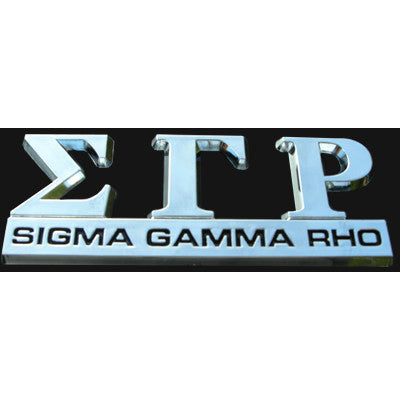Sigma Gamma Rho Greek Car Emblem