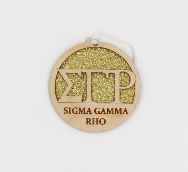 Sigma Gamma Rho Glitter Ornament