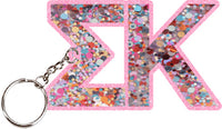 Sigma Kappa Confetti Keychain