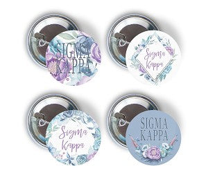 Kappa Alpha Theta 4-Pack Sorority Printed Button