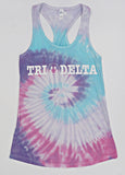 Sorority Ladies Tie Dye Tank with Smiley Face Design