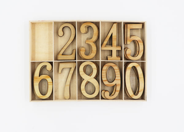 3" Wood Number