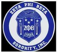 Zeta Phi Beta Round Car Emblem