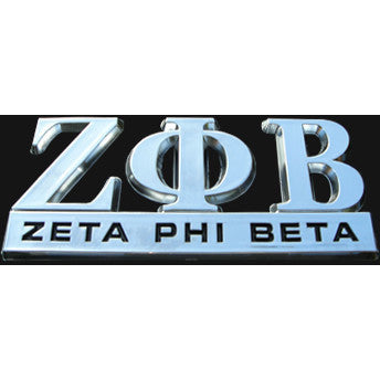 Zeta Phi Beta Greek Car Emblem