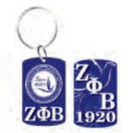 Zeta Phi Beta Two-Sided Acrylic Keychain